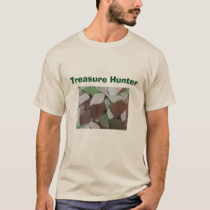 トレジャーハンタービーチコースト海ガラス写真 Tシャツ