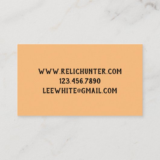 トレジャーハンターメタルの遺跡のロックを検出 名刺 (裏面)