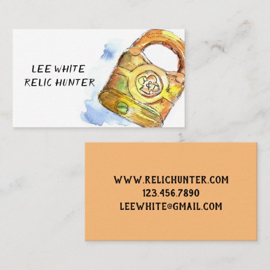 トレジャーハンターメタルの遺跡のロックを検出 名刺 (正面/裏面)