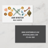 トレジャーハンターメタル検出軍隊遺物 名刺 (正面/裏面)