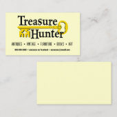 トレジャーハンター金ゴールド鍵ヴィンテージアンティーク 名刺 (正面/裏面)