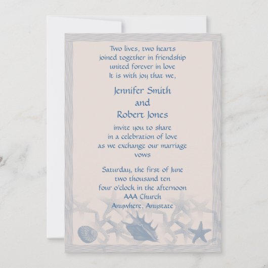 トレジャーバイザシー結婚式招待状 招待状 (正面)