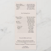 トレジャーバイザシー結婚式 プログラム (裏面)