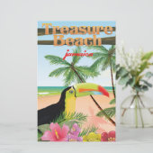 トレジャービーチ ジャマイカ 旅行ポスター 便箋 (スタンド正面)