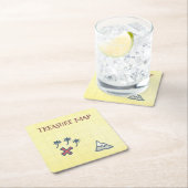 トレジャーマップパイレーツパーティー スクエアペーパーコースター (インサイチュ)