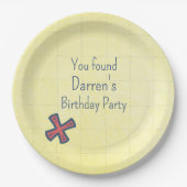 トレジャーマップパイレーツパーティーXマーク・ザ・スポット ペーパープレート (正面)