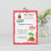 トレジャーマップパイレーツ子供の誕生日パーティー 招待状 (スタンド正面)