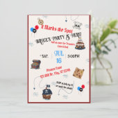 トレジャーマップ海賊誕生日パーティー 招待状 (スタンド正面)