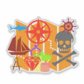 トレジャー狩りコラージュ シール (正面)