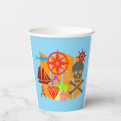 トレジャー狩りコラージュ 紙コップ (裏面)