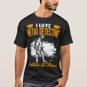 トレジャー狩りコーヒーと昼寝探偵金属 Tシャツ