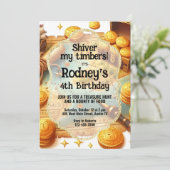 トレジャー狩り海賊版誕生日招待状 招待状 (スタンド正面)