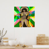 トレジョタトゥーの女の子 ポスター (キッチン)