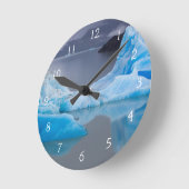トレスデルペイン国立公園氷河氷 ラウンド壁時計 (傾斜)