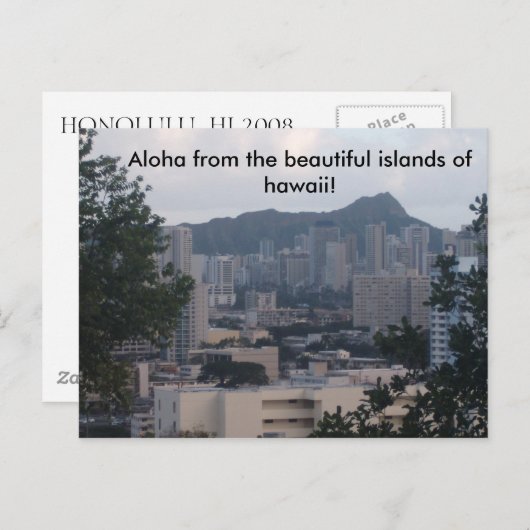 トレスマリー031美しい島のアロハ… ポストカード (正面/裏面)