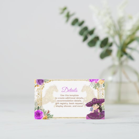 トレス・アーノス・メキシコ・フラワー・ピンク&金ゴールド・インサート・カード エンクロージャーカード (スタンド正面)