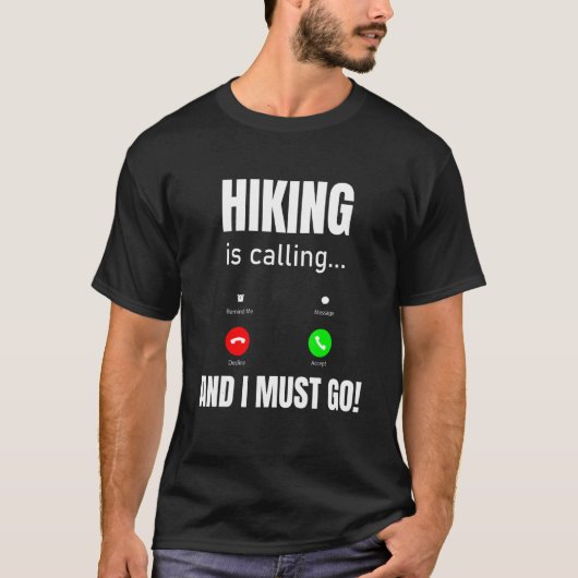 トレッキングの誘惑に勝てない Tシャツ (正面)