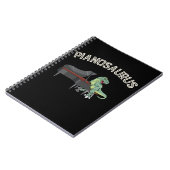 トレックスおもしろいピアノ演奏者恐竜ミュージシャン ノートブック (左側)