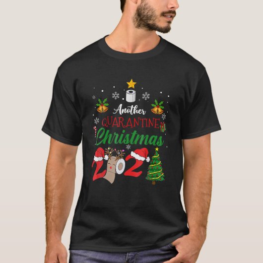 トレックスメリースおもしろいクリスマスのパジャマの衣装 Tシャツ (正面)