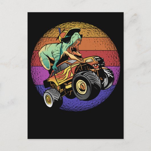 トレックスモンスタートラックボーイズ恐竜モンスタートラック ポストカード (正面)