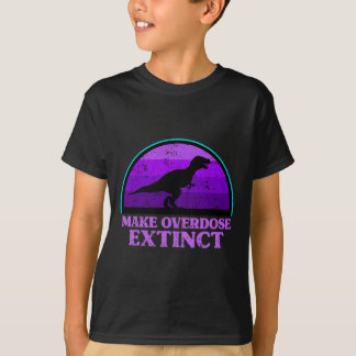 トレックス恐竜の紫色が過剰摂取で絶滅したアウェレン Tシャツ