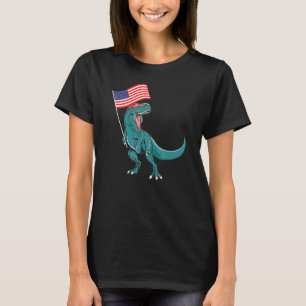 トレックス・ポプシクルUsa国旗7月恐竜4日 Tシャツ
