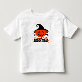 トレック・トラットのかぼちゃのスマイル トドラーTシャツ