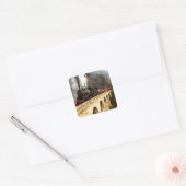 トレッスルステッカーの蒸気エンジン スクエアシール (封筒)