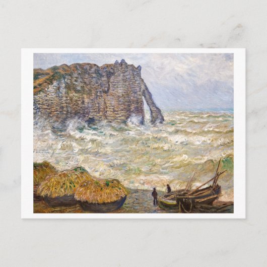 トレットの嵐のé海 |モネ | ポストカード (正面)