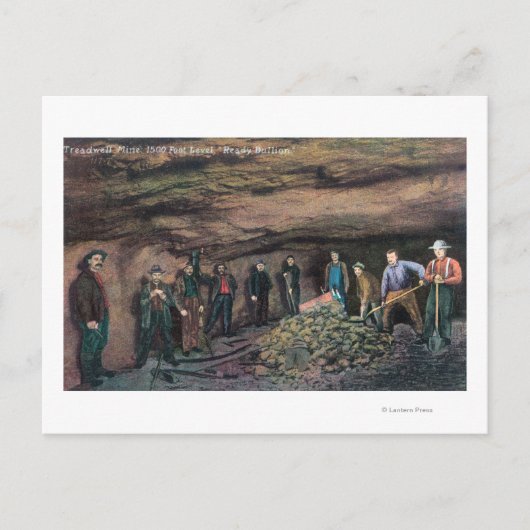 トレッドウェル鉱山の金ゴールド鉱夫ジュノーの見解, AK ポストカード (正面)