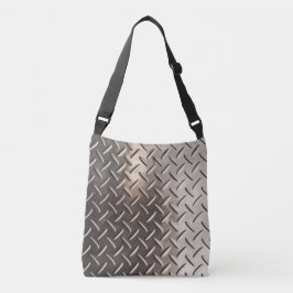 トレッドプレート金属プリントクロスボディトートバッグ クロスボディバッグ