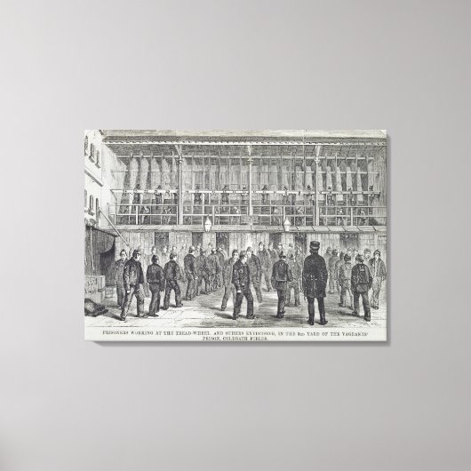 トレッドホイール等で働く囚人Ex キャンバスプリント (正面)