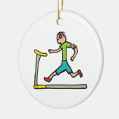 トレッドミルのランニング セラミックオーナメント (左)