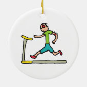 トレッドミルのランニング セラミックオーナメント (裏面)