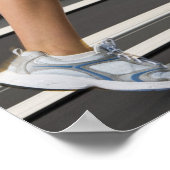 トレッドミルの女性歩くの低い部分 ポスター (角)