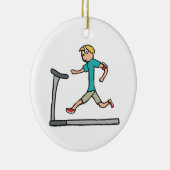 トレッドミルランニングの機械 セラミックオーナメント (右)