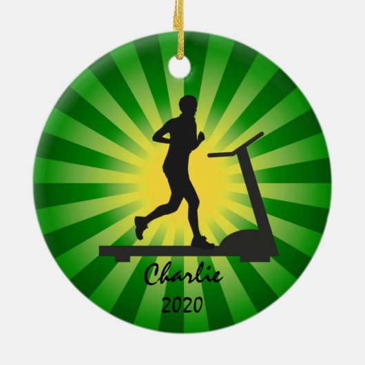 トレッドミルランニングオーナメント セラミックオーナメント (裏面)