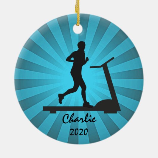 トレッドミルランニングフィットネスオーナメント セラミックオーナメント (裏面)