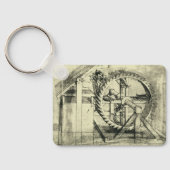 トレッドミル動力クロスボウbyレオナルド・ダ・ヴィンチ キーホルダー (裏面)
