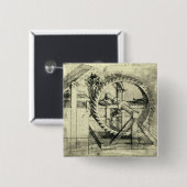 トレッドミル動力クロスボウbyレオナルド・ダ・ヴィンチ 缶バッジ (正面&裏面)