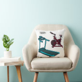 トレッドミル&スピニング自転車の漫画イラストレーション クッション (椅子)