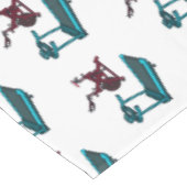 トレッドミル&スピニング自転車の漫画イラストレーション テーブルクロス (アングル)