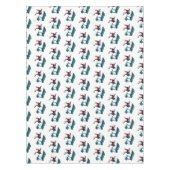 トレッドミル&スピニング自転車の漫画イラストレーション テーブルクロス (正面)