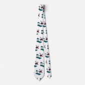 トレッドミル&スピニング自転車の漫画イラストレーション ネクタイ (正面)