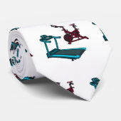 トレッドミル&スピニング自転車の漫画イラストレーション ネクタイ (ロール)