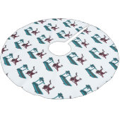 トレッドミル&スピニング自転車の漫画イラストレーション ブラッシュドポリエステルツリースカート (アングル)