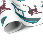 トレッドミル&スピニング自転車の漫画イラストレーション ラッピングペーパー (ロールコーナー)