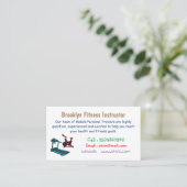 トレッドミル&スピニング自転車の漫画イラストレーション 名刺 (スタンド正面)