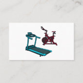トレッドミル&スピニング自転車の漫画イラストレーション 名刺 (裏面)