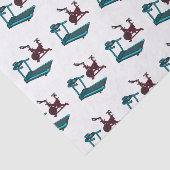 トレッドミル&スピニング自転車の漫画イラストレーション 薄葉紙 (詳細)